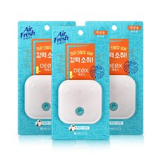 에어후레쉬 데옥스 현관용 방향제 본품 코튼향, 3개, 6ml, 파우더/비누향