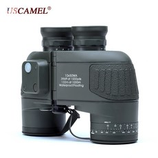 군용 쌍안경 야간 투시경 야외 스포츠 사냥 낚시 휴대용 망원경 10x50 나침반 uscamel 사냥 해군 좌표 범위 군사 야간 자동 초점, 육군 녹색