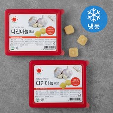 엔젤식품 국내산 다진마늘 큐브 (냉동), 180g, 2개