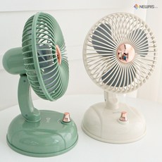 리드탑 BLDC 180도 탁상용 무선 회전 선풍기, 베이지