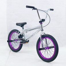HARPER BMX 성능 자전거 18인치 스트리트 카 스턴트 액션 청소년 익스트림 묘기, 02.보라색으로전기도금