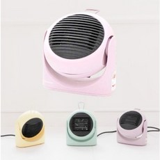 저전력 2단계조절 300W 500W 마카롱 미니 온풍기/캠핑 이너텐트 난방/낚시/발난로, 파스텔 노랑