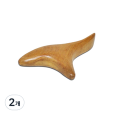 라이프포인트 괄사 지압 마사지기, 2개, 우드(삼각)