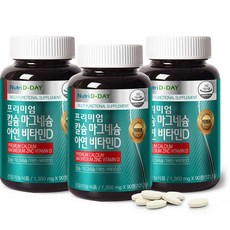 뉴트리디데이 칼슘 마그네슘 아연 비타민D, 90정, 121.5g, 3개