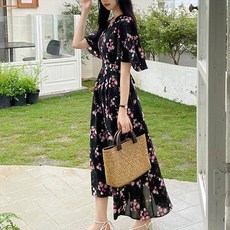 앤드스타일 여성용 신스리 랩 롱 원피스 260535
