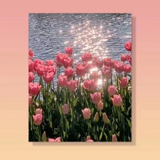 votgl DIY명화그리기 diy 그림그리기꽃 튤립 유화 세트40 x 50cm, diy튤립