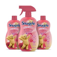 스너글 섬유탈취제 블루밍 부케, 470ml, 3개