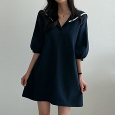 여성용 세일러카라 루즈핏 원피스 38514