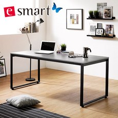 e스마트 철제책상 1800x800 (사각다리), 상판색상:그레이 / 프레임(다리)색상:블랙