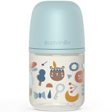 스와비넥스 메모리즈 안심 유리젖병 젖병, 포레스트 블루, 120ml, 1개