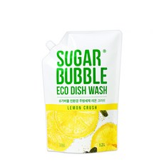 슈가버블 친환경 주방세제 레몬 크러쉬 리필, 1개, 1.2L