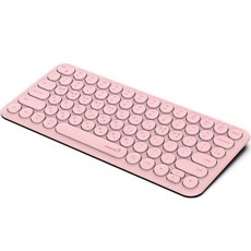 로이체 원블럭 슬림형 펜타그래프 멀티페어링 블루투스 무선 키보드, 핑크, RK-3700, 일반형