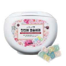 마이원카트 고농축 빨래 세제 한번에 캡슐세제 세탁세제 40개입 (1통 / 2통), 1개