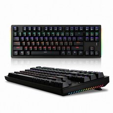 앱코 HACKER K315 텐키리스 측면 RGB 라이팅 이중사출 게이밍 기계식 키보드, 청축, 블랙