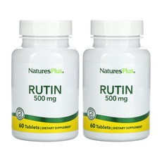 [1+1] 네이처스플러스 루틴 Rutin 500mg 60정 플라보노이드 플라보놀 글리코시드 비타민P, 1개, 기본