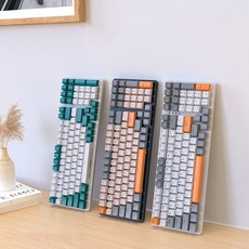 고객추천율97%!! K3/T60 유선 기계식 키보드 (100키/62키) / 부드러운 촉감 / 빠른 반응 / 다양한 색상, 화이트+그레이 적축(K3 유선-100키), 일반형