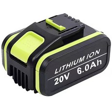 우스틴스 20V 6000MAH 리튬 WORX WA3551 WA3553 WX390 WX176 WX178 WX386 WX678 웍스 호환 배터리, 4AH
