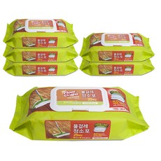 홈인더스트리 물걸레청소포 고급형 대형 25매, 6개입
