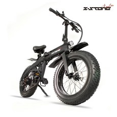 관부가세무료 750W 2023 최신형 ZSTONE E-20인치 전기팻바이크 전기자전거, 7단, 나이트블랙