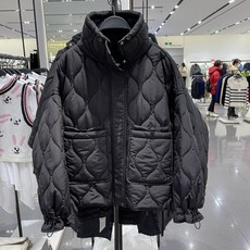 [KYO컴퍼니] ZARA 여성 스탠드카라 숏패딩 경량 패딩 봄신상 2컬러