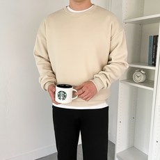 남자 기모 코튼 오버핏 맨투맨 빅사이즈까지(10COLOR)