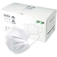 고르고 오순도순 일회용 마스크 성인용, 50개입, 1개, 화이트