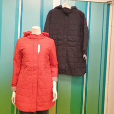 [크로커다일레이디]봄 가을후드집업경량누빔패딩하프코트(점퍼)CLASPD202 2001아울렛