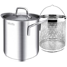 벨라쿠진 파스타 면냄비 + 타공채망 세트, 18 cm, 18-10 스테인리스 스틸