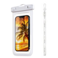 빅쏘 IPX8 원터치 4중 잠금 핸드폰 방수팩, 화이트, 1개