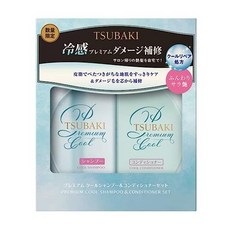 츠바키 냉감 프리미엄 쿨 샴푸 컨디셔너 세트 490ml, 1세트