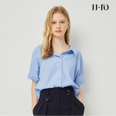 JJ지고트 JJ.ro 스트랩 디테일 레터링 블라우스 GM6A0BLR5