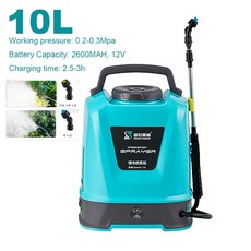 전자 분무기 8L 가정용 스프레이 전기 고압 농업 임업 및 과수원 관개용 새로운 고성능, 10L, 10L