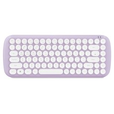 엑토 레트로 팝 미니 무선키보드, 퍼플, KBD-54, 텐키리스