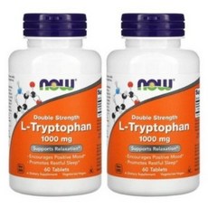 [1+1] NOW Foods 나우푸드 L-트립토판 1000mg 60정 엘트립토판 Tryptophan 세로토닌 serotonin 2개
