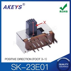 슬라이드폴대 경량 가방 텐트 타프 SK-23E01 더블 폴 3 스로우 핸들 높이 9.0mm 슬라이드 스위치 사이드 인서트 8 핀 고정 2 개 포함 2P3T, X eq 9mm
