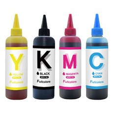 풀컬러즈 캐논 / HP / 삼성 / 엡슨 / LG / 브라더 호환리필잉크 250ml x 4종, 혼합색상, 1세트