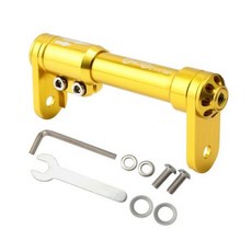MUQZI 접이식 자전거 Easy Wheel Brompton 자전거 용 CNC 후방화물 랙 연장로드 초경량 알루미늄 합금 텔레스코픽 바, gold rack