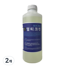 허브크린 멀티크린 배수구 하수구 유분 오물 용해 분해 막힘 해결 세정제, 1000ml, 2개