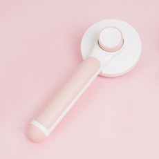 멍냥이 원터치 브러쉬 강아지 빗 고양이 빗, 핑크