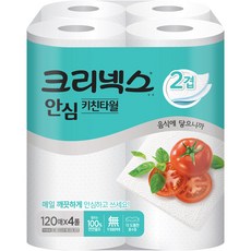 크리넥스 안심 키친타월 120매, 4롤, 1개