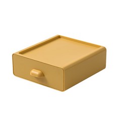 다다 다용도 데스크 정리함, mustard, 1개