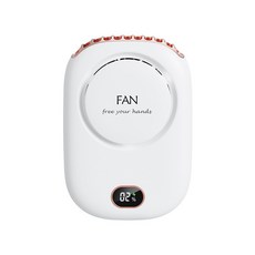 PYHO 휴대용 목걸이 선풍기 다기능 넥 밴드 선품기 2000mAh LED 모니터 3단 조절 목걸이 넥 밴드 허리 충전식 목풍기, 핑크, 핑크