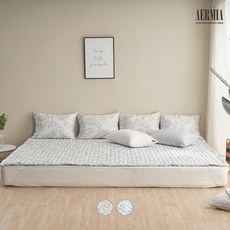 [에르미아] 세레니티 풍기인견 패밀리 패드 겸 카페트 침대 매트패드 패밀리사이즈 (270x200), 그레이