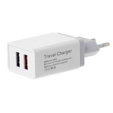 5V 2.4A 여행 충전기 휴대용 범용 듀얼 USB 전원 어댑터 휴대 전화 태블릿 고향 고급 충전기 홈 오피스, 검은색