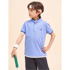 [빈폴키즈] 피케 헨리넥 티셔츠 스카이 블루 (BI3342U12Q)