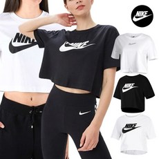 나이키 나이키 우먼스 에센셜/더블스우시 크롭 여성 반팔티셔츠 3종 택일