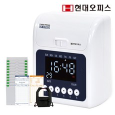 현대오피스 페이퍼프랜드 출퇴근기록기 EF-5700D+카드100매+카드함 6란인자 지각조퇴표시 알람기능, EF-5700D