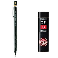 펜텔 그래프 샤프 1000 PG1009 + 아인슈타인 샤프심 B 세트, 0.9mm, 1세트
