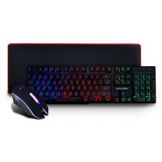 애니젠 게이밍 키보드 + 마우스 + 장패드 세트, AMK-250, 블랙, 일반형
