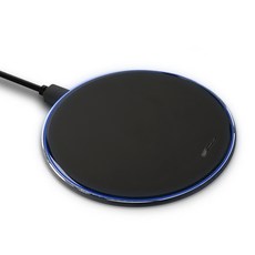 아크로 LED 15W 고속 무선 충전 패드, 1개, 아크릴 블랙